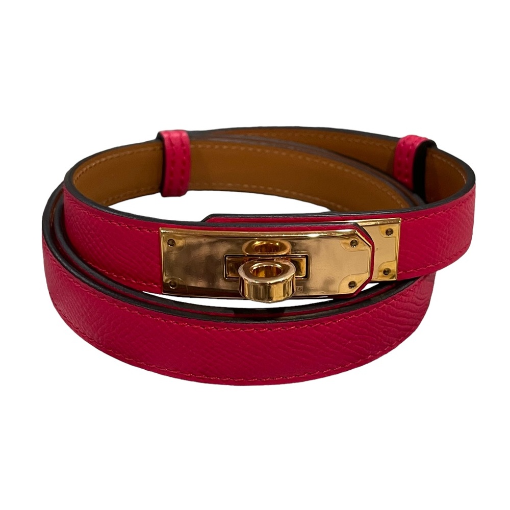 Hermes Kelly Belt 18 Rose Extreme Epsom Rose Gold Hardware